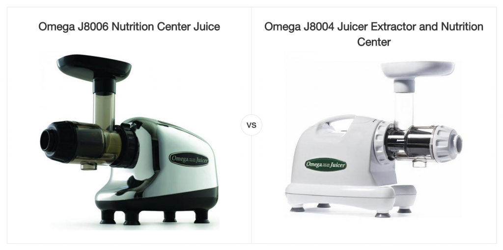 Difference Between Omega Juicer J8004 and J8006